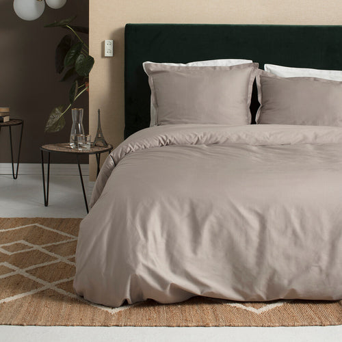 Cinderella - Dekbedovertrek Sundays Satijn - 260x220 cm - Taupe