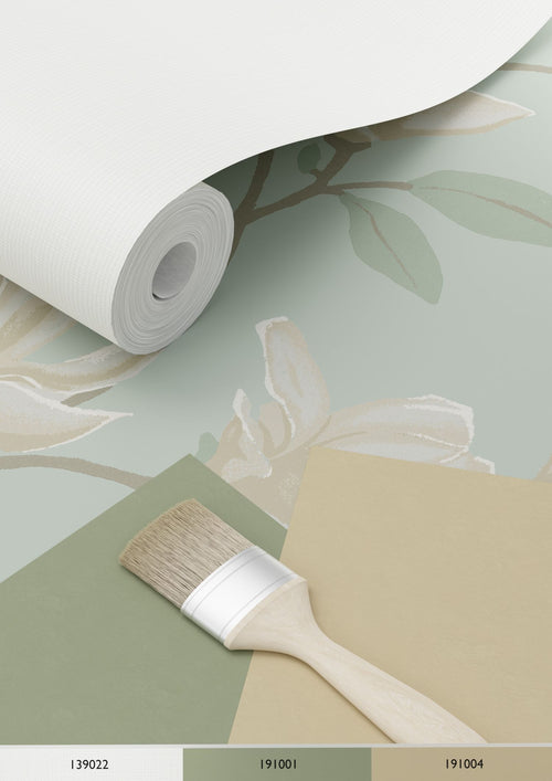 ESTAhome behang magnolia celadon groen - 53 cm x 10.05 m - 139405 - vtwonen shop