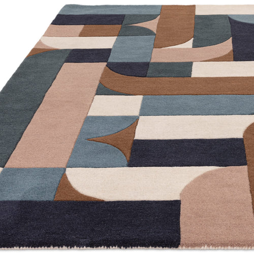 Vloerkleed MOMO Rugs Matrix 89 Klotski Teal 120x170 cm - vtwonen shop