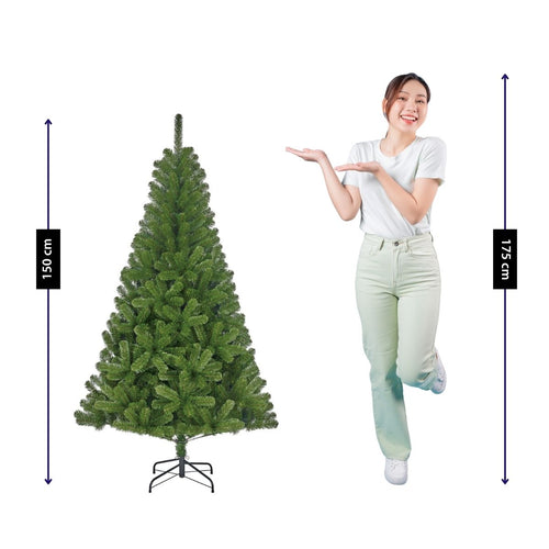 Black Box Trees Bright Kunstkerstboom H150 x Ø94 cm - Kerstboom Kunstkerstboom 339 Tips - Kunstboom met Standaard - Groen