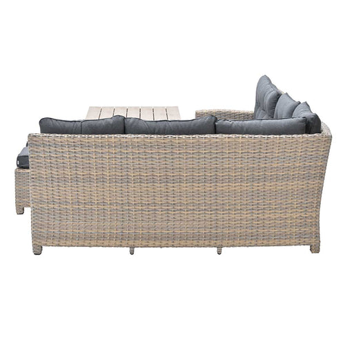 Seagull lounge-diningset - 5-delig - rechts - vintage willow - zwart