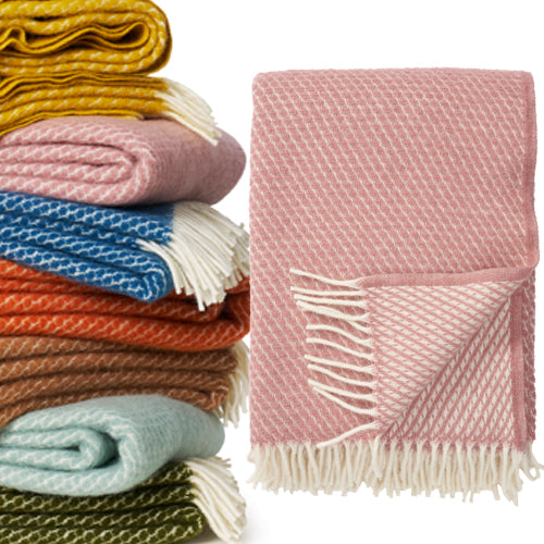 Klippan 100% wollen - deken Velvet - roze - 130x200cm