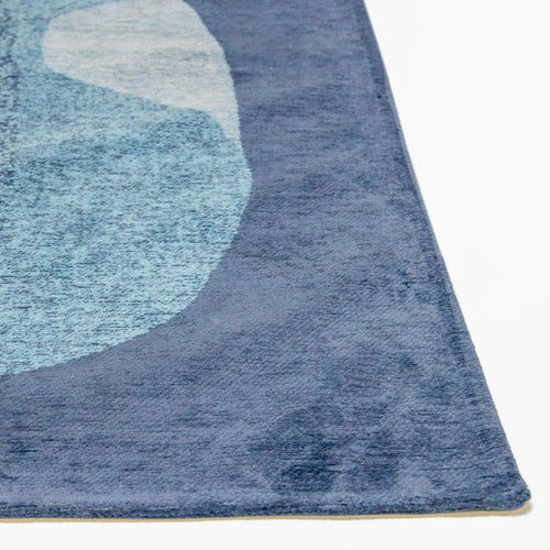 Lola&Moi vloerkleed Clear Sky - blauw - 80x150cm