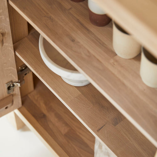 Tikamoon Massief eiken buffetkast 180 cm - Naturel - vtwonen shop