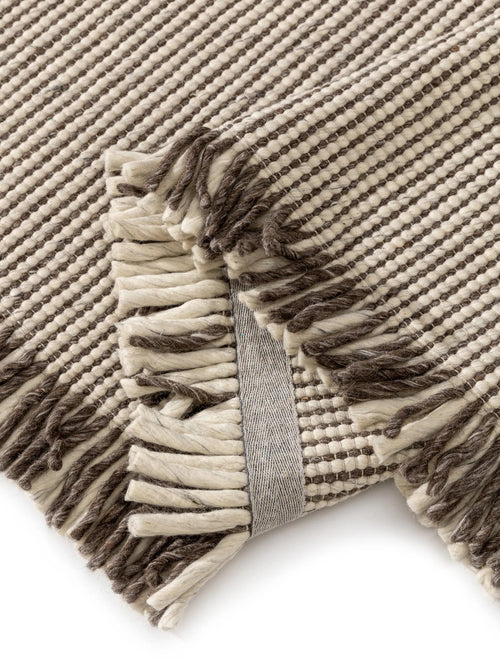 benuta wollen vloerkleed Mary - beige/bruin - 200x300 cm
