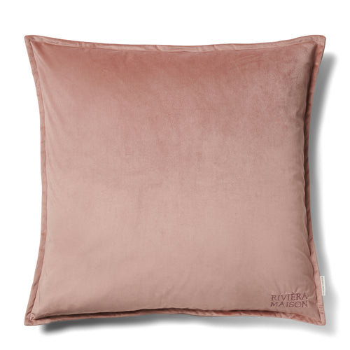 Rivièra Maison RM Velvet Pillow Cover pink 60x60 - Polyester - Roze - vtwonen shop