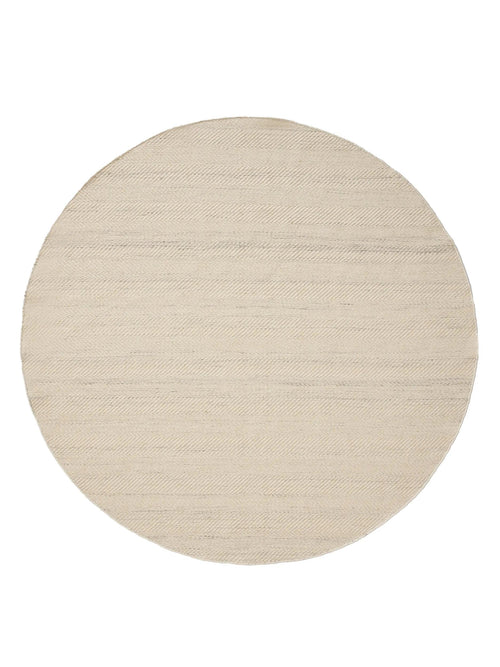 benuta wollen vloerkleed Lars - crème - ø 100 cm