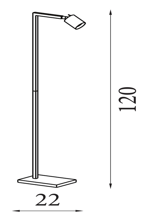 Searchlight vloerlamp Office - 1 lichts - 22  x 120   cm - brons