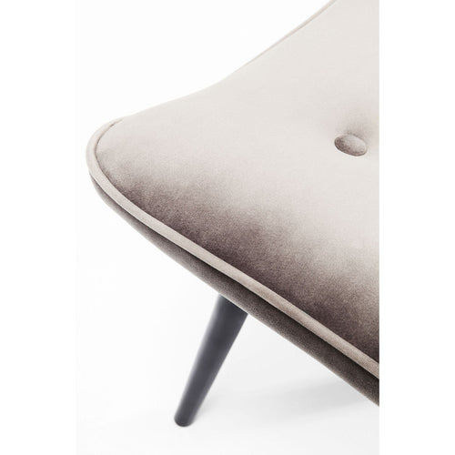 Kare Design Voetsteun Vicky fluweel grijs