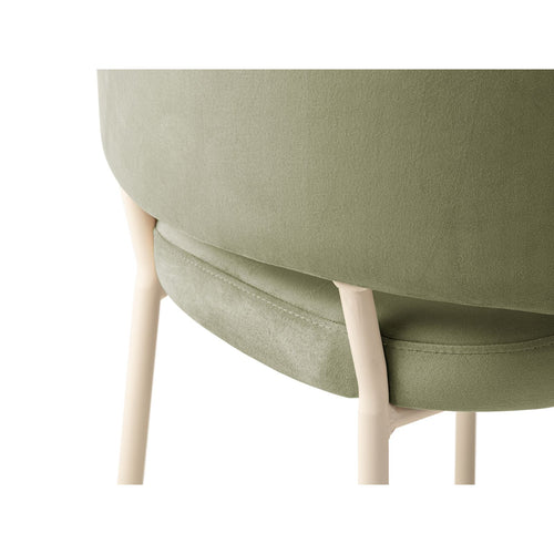 Set van 2 fluwelen stoelen Dora flueel groente - 57x58x75cm