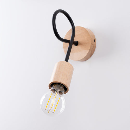 Sollux Lighting Wandlamp EMBER zwart - 10x19x24cm