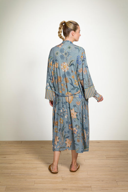 Pip Studio - Noa Kimono Dames - Safari Bloom - Blauw - XS - vtwonen shop