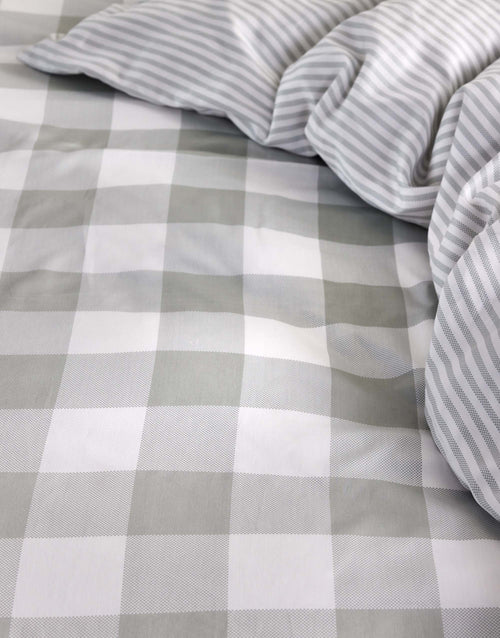 Essenza Chess dekbedovertrek - Lits-Jumeaux XL – 260x200/220 cm - Dusty green
