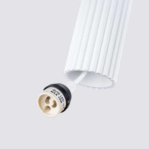 Sollux Lighting Hanglamp KARBON 1 wit - 8x8x118cm