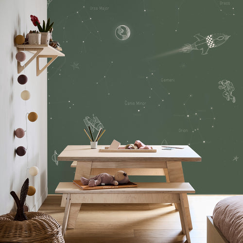 vtwonen Fotobehang - Space army green