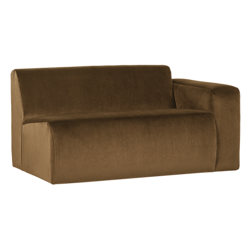 WOOOD 1,5-zits bank arm rechts Mojo Base - Velvet - Honinggeel - 74x145x97