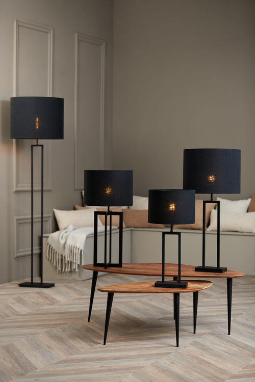 Light & Living lampenkap Livigno - zwart - Ø40cm