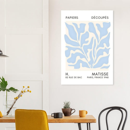 Artfulprints Poster Matisse – Seabed shapes light blue   - 50x70 cm - Blauw