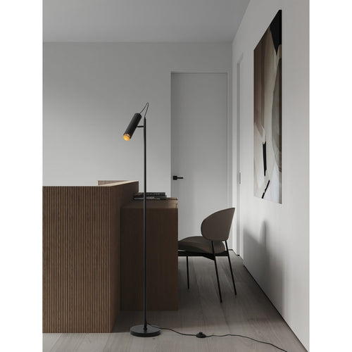Nova Luce NESSI Werklamp, vloerlamp, zandkleurig zwart, gouden LED GU10 fitting 1x10W