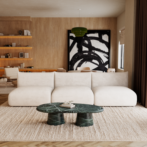 Sia Home -  NOOMA - Chenille fluweel - Crème - 291cm - vtwonen shop