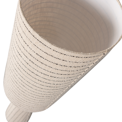 WOOOD vloerlamp Loft - Metaal/Bouclé - Naturel Met Strepen 130xØ30 cm - vtwonen shop