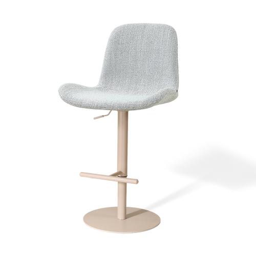Nolon Niva-Fé tulp barkruk grijs melange - verstelbaar - beige poten