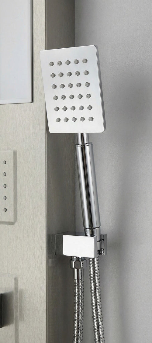 Badplaats Douchepaneel Monterra 140 x 20 cm - Aluminium Doucheset met Mengkraan en Douchekop
