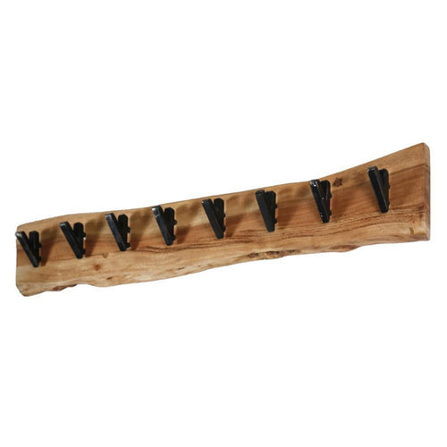 Giga Meubel Kapstok Edge - Naturel Hout - 8 Haken - 90x15x1cm - vtwonen shop