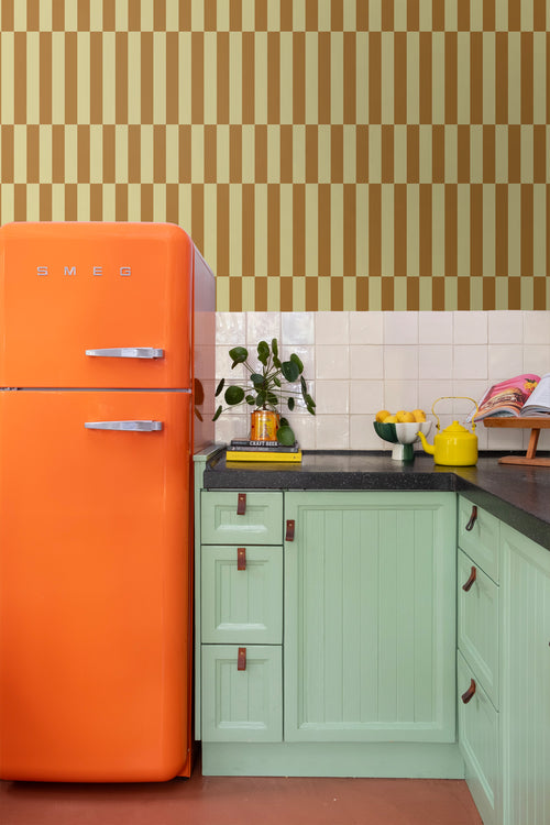 ESTAhome behang strepen bruin en zand beige - 50 x 900 cm - 131425 - vtwonen shop