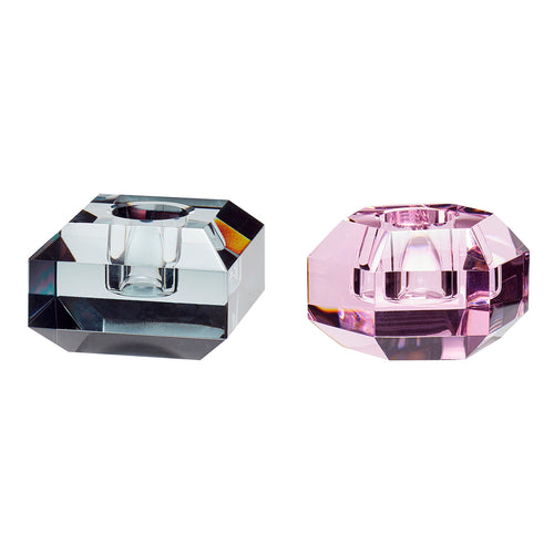 Hübsch kandelaars Gem - kristal - 6x6xh4, ø6xh4cm - vtwonen shop