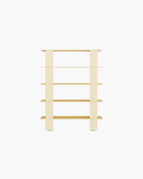 noo.ma Hes Boekenkast 5-planken - Butter Yellow, 120 x 37 x 156 cm