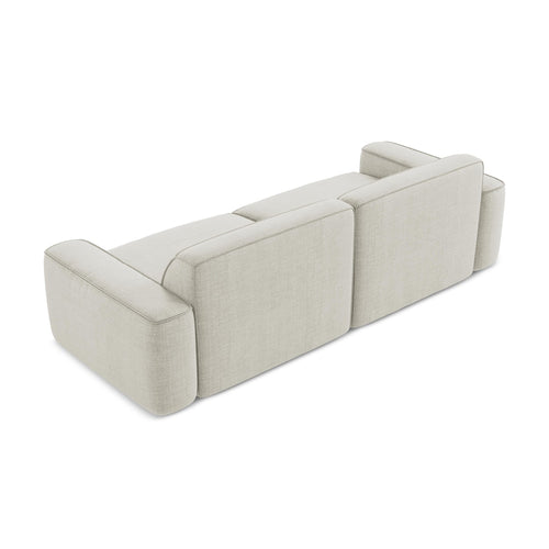 LaMiaSofa 4-zits bank Melissa - textuurstof - lichtbeige - 244x102x70
