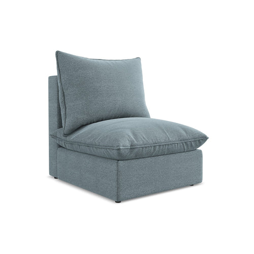 LaMiaSofa Bankmodule midden Ravenna - bouclé - jeans - 75x90x77