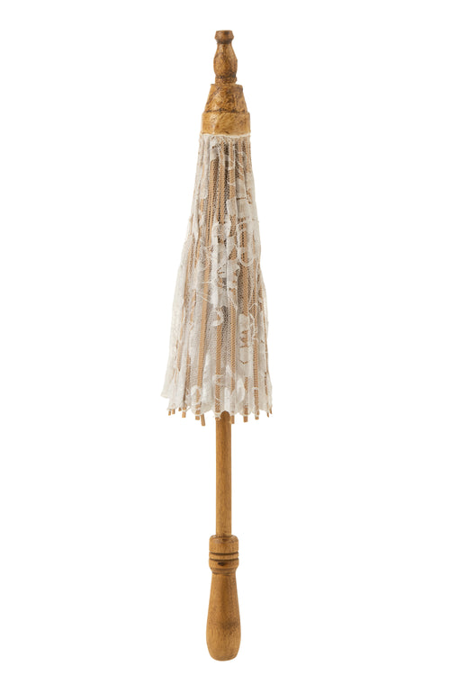 J-Line parasol Motiefs - hout - wit - vtwonen shop