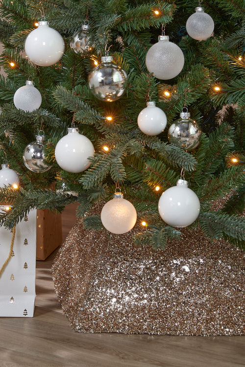 Luxe Glimmend Kerstboomrok GOLD - Goud - Polyester - Kerstboom Mand Luxe Glimmend Kerstboomrok GOLD - Goud - Polyester - Kerstboom Mand