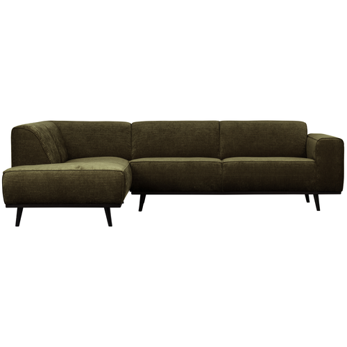 WOOOD hoekbank links Statement - Ribstof - Groen - 77x274x210 - vtwonen shop