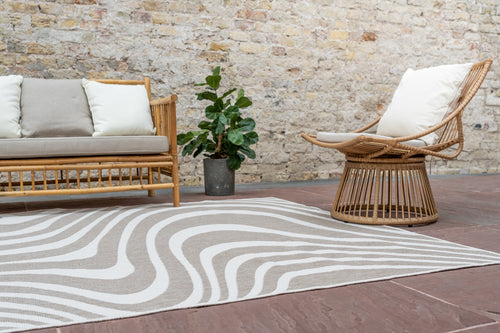 Interieur05 Buitenkleed Swirl Rechthoek - Linnen - Dubbelzijdig - 240 x 340 cm - vtwonen shop