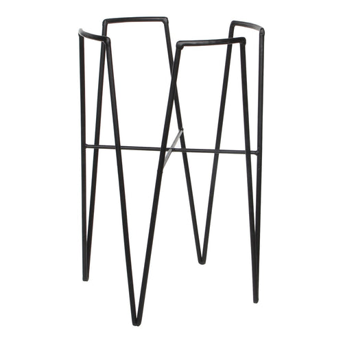 Mica Decorations Blom Plantenstandaard - L25 x B25 x H38 cm - Metaal - Zwart