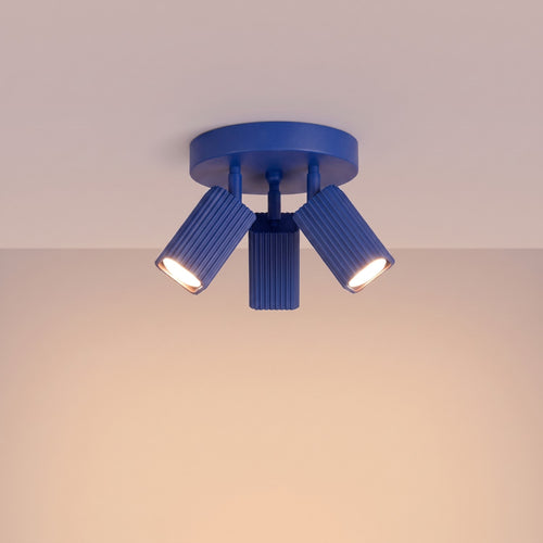 Sollux Lighting Plafondlamp RAYO 3P ultramarijn - 20x20x18cm