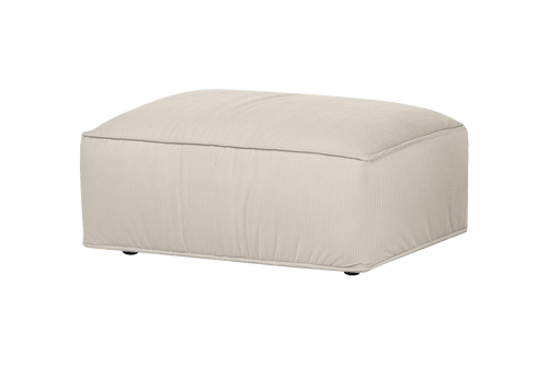 noo.ma Lobi Ottoman beige corduroy - voetenbank en extra zitplek, 102x72x44 cm