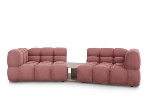 Cosmopolitan Design Modulaire bank Sky 2-zits, flueel, zalm - 148x280x70cm