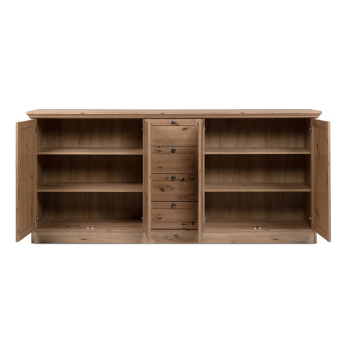 Calicosy - TIMBER Buffetkast met 4 deuren - Eiken - 40x200x90 cm
