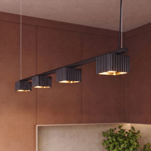 Sollux Lighting Kroonluchter RIFF 4 zwart Gx53 - 122x10x208cm
