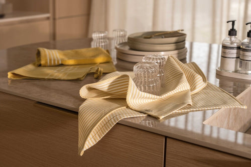 Walra - Keukenset Superior Kitchen Set - 2x 50x70 + 1x 50x50 cm - Geel / Wit