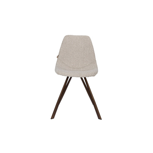 Dutchbone Franky Eetkamerstoelen Bouclé Beige - Set van 2 - vtwonen shop