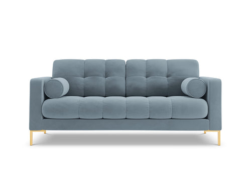 Cosmopolitan Design Bank Bali 2-zits, flueel, lichtblauw - 96x152x75cm