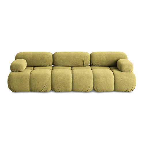 LaMiaSofa 3-zits bank Sanremo - chenille stof - limoengroen - 285x96x70