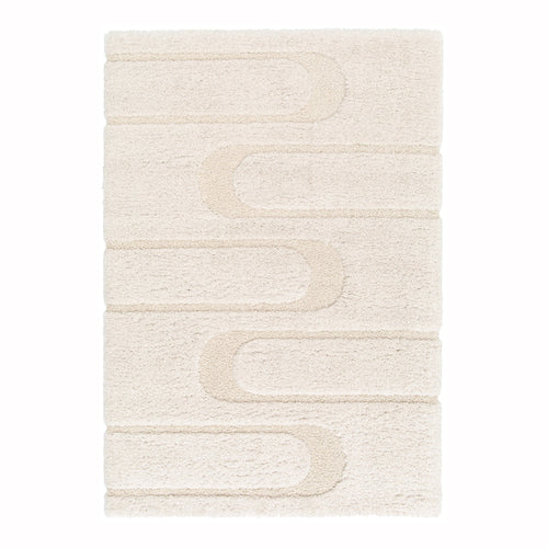AFK Living vloerkleed Calligramme - reliëfeffect - wit - 120x170 cm