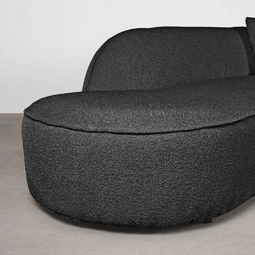 LABEL51 Bank Stelvio 4-Zits Rechts - Antraciet Bouclé - 338x150x74cm