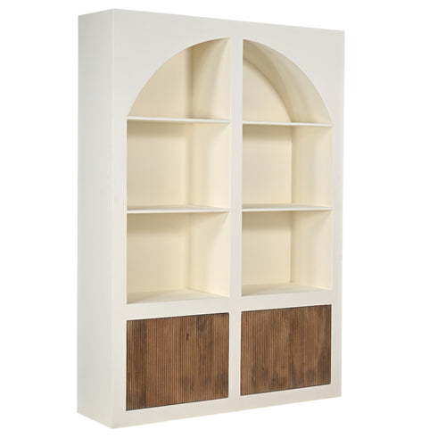 Giga Meubel Vakkenkast Miné - Beton Ciré - Beige - 150x38x210cm - vtwonen shop